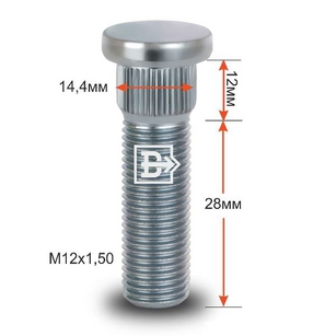 ШПИЛЬКА ЗАБИВНАЯ М12*1,5*28/D-14.4
