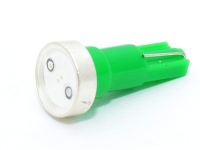 ЛАМПА СВЕТОДИОД.12V W1.2 W (ЗЕЛЕНЫЙ Б/Ц 1 HP) W2.0*4.6d