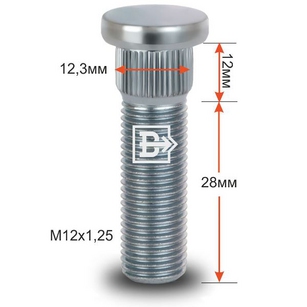 ШПИЛЬКА ЗАБИВНАЯ М12*1,25*28/D-12.3