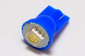 ЛАМПА СВЕТОДИОД.12V W5W (СИНИЙ Б/Ц 1 SMD) W2.1*9.5d