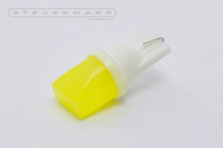 ЛАМПА СВЕТОДИОД.12V W5W (БЕЛЫЙ Б/Ц COB 3D >) W2.1*9.5d