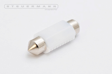 ЛАМПА СВЕТОДИОД.12V C5W (41ММ, БЕЛЫЙ, 2 SMD) КЕРАМИКА