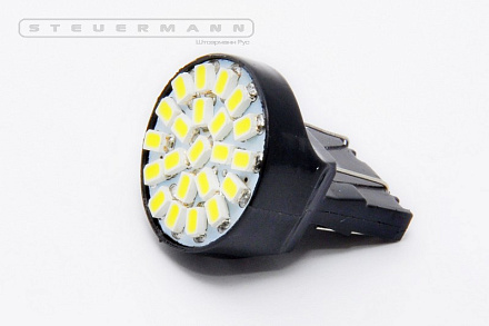 ЛАМПА СВЕТОДИОД.12V W21/5W (БЕЛЫЙ, 24 SMD) W2,5x16q