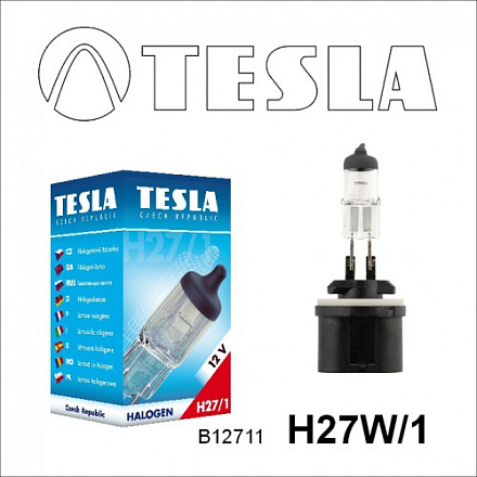 ЛАМПА H27W/1 12V 55W "TESLA" PG13