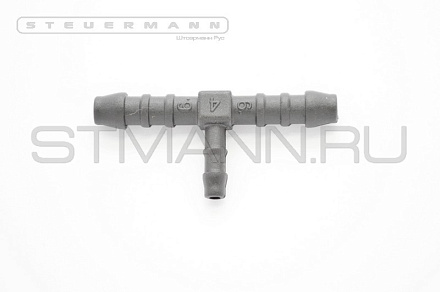 ТРУБКА СОЕД. "T"-обр. Ø₁=6 mm; Ø₂=4 mm; Ø₃=6  mm (№1301)