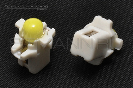 ЛАМПА СВЕТОДИОД.12V 1.2W  (БЕЛЫЙ 1COB) B8.3d