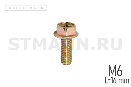 ВИНТ М6*16 С БУРТ. ключ 10 КРЕСТ № 2178