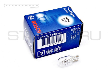 ЛАМПА 24V W5W "BOSCH" (Б/Ц) W2.1*9.5d