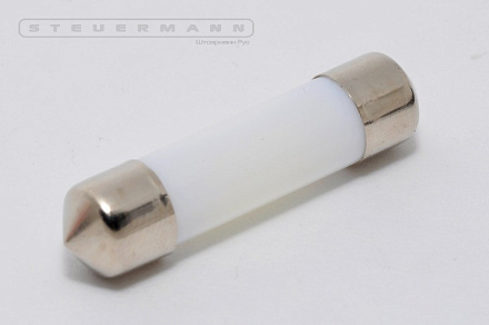 ЛАМПА СВЕТОДИОД.12V C5W (36ММ, БЕЛЫЙ, COB) SV8.5-8 СТЕКЛО МАТОВОЕ