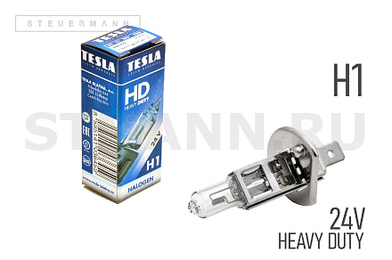 ЛАМПА H1 24V 70W "TESLA" (КАРТОН) HEAVY DUTY