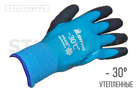 ПЕРЧАТКИ НЕЙЛОНОВЫЕ СО ВСПЕНЕННЫМ ЛАТЕКСОМ (ДВОЙНЫМ)(ЗИМНИЕ) "ЭКСТРА" до -30 №303 (уп.10 пар)