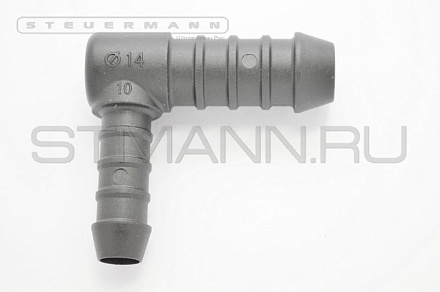 ТРУБКА СОЕД. "Г"-обр. Ø₁=14 mm; Ø₂=10 mm (№1958)