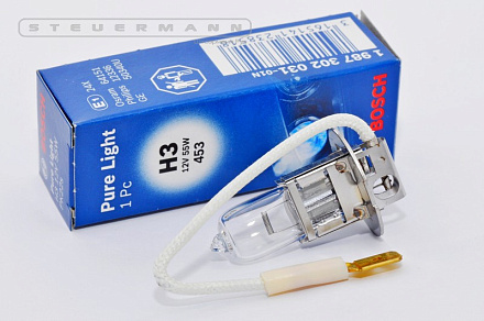 ЛАМПА H3 12V 55W "BOSCH" (КАРТОН) 2031