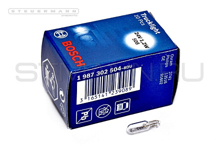 ЛАМПА 24V W1.2W "BOSCH" (Б/Ц) W2*4.6d