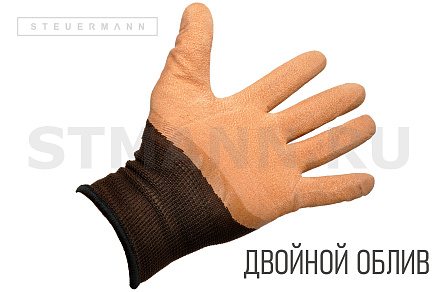 ПЕРЧАТКИ НЕЙЛОНОВЫЕ СО ВСПЕНЕННЫМ ЛАТЕКСОМ (ДВОЙНЫМ) (уп.12 пар) БЕЖЕВЫЕ