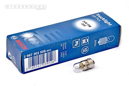 ЛАМПА 24V 2W "BOSCH" BA9s