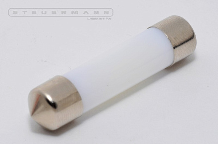 ЛАМПА СВЕТОДИОД.12V C5W (39ММ, БЕЛЫЙ, COB) SV8.5-8 СТЕКЛО МАТОВОЕ
