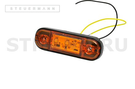 ФОНАРЬ СВЕТОДИОДНЫЙ ГАБАРИТНЫЙ БОКОВОЙ (ЖЕЛТЫЙ 3 SMD) 12-24V (5ШТ)