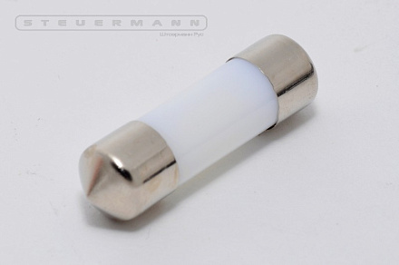 ЛАМПА СВЕТОДИОД.12V C5W (31ММ, БЕЛЫЙ, COB) SV8.5-8 СТЕКЛО МАТОВОЕ