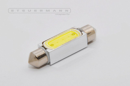 ЛАМПА СВЕТОДИОД.12V C5W (41ММ, БЕЛЫЙ, 2 HP) SV8.5-8