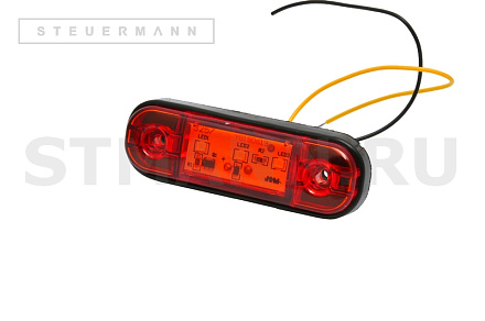 ФОНАРЬ СВЕТОДИОДНЫЙ ГАБАРИТНЫЙ БОКОВОЙ (КРАСНЫЙ 3 SMD) 12-24V (5ШТ)