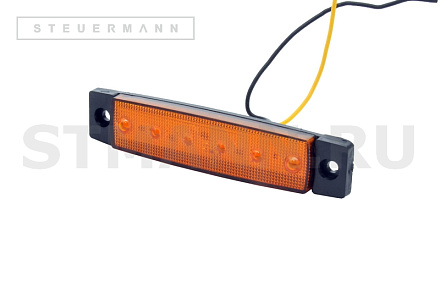 ФОНАРЬ СВЕТОДИОДНЫЙ ГАБАРИТНЫЙ БОКОВОЙ (ЖЕЛТЫЙ 6 SMD) 12-24V 