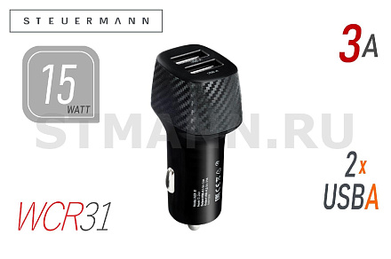 АЗУ (2 USB ) "WALKER" БЫСТРАЯ ЗАРЯДКА 15W