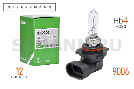 ЛАМПА HB4 12V 50W "LUCAS" (КАРТОН)