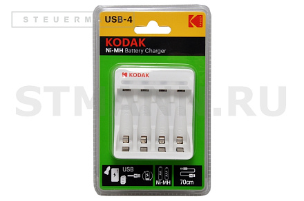 ЗАРЯДНОЕ УСТРОЙСТВО "KODAK" USB АА/ААА (на 4 аккум.)