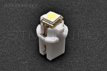 ЛАМПА СВЕТОДИОД.24V 1.2W  (БЕЛАЯ 1SMD) B8.5d