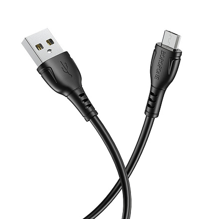 КАБЕЛЬ MicroUSB/USB, 2.4A  "BOROFONE" 1 МЕТР